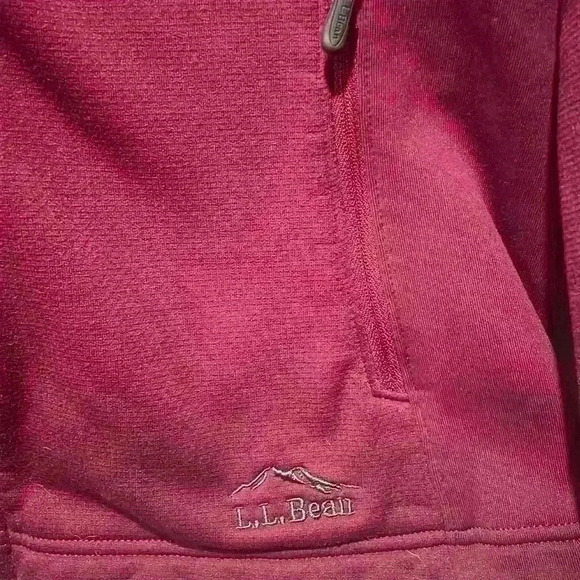 L.L. Bean Athletic Maroon Misses Zip Up size Large - Picture 2 of 4